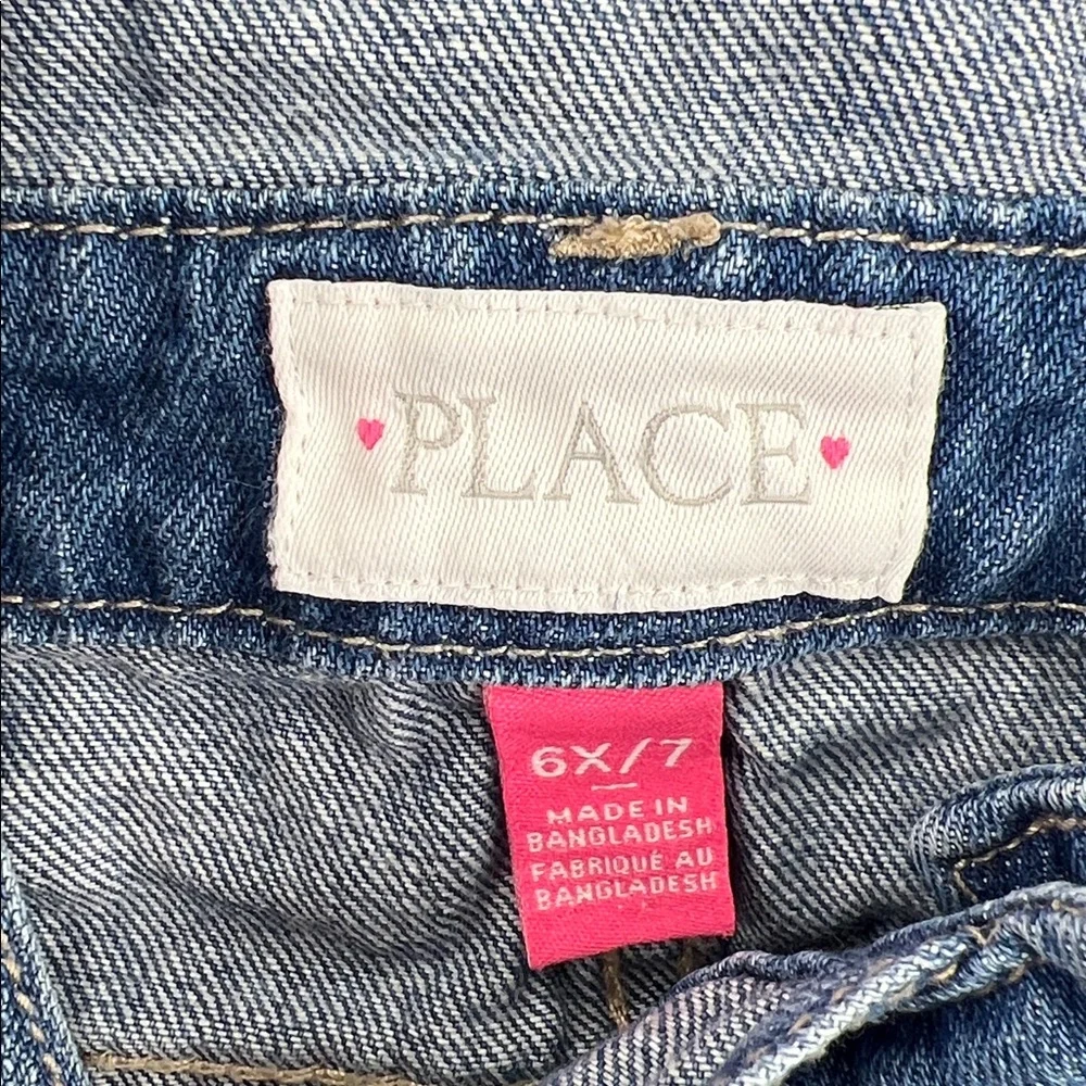 The Children’s Place - Girl’s Overall - Jean - Med Blue - Size 6x - Jean Short